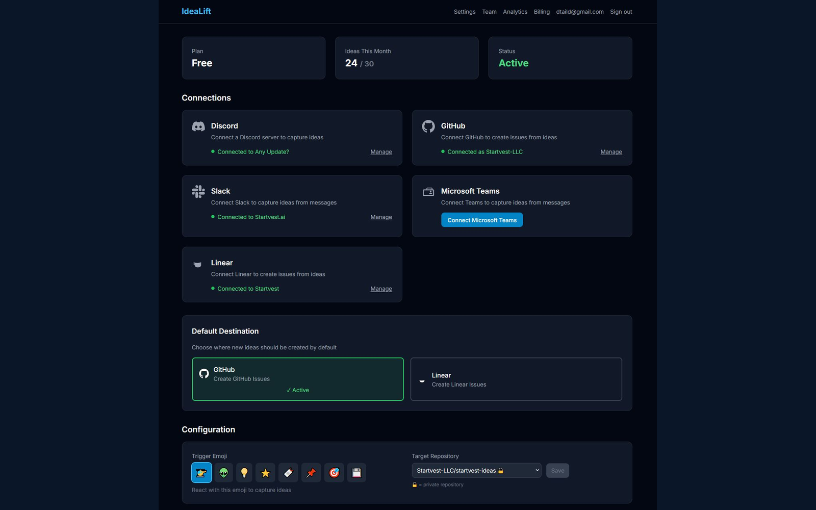 Product feedback dashboard comparison
